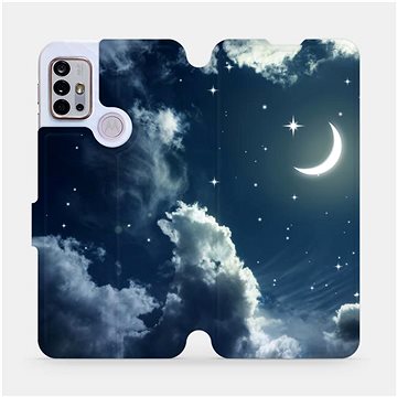 Flipové pouzdro na mobil Motorola Moto G10 - V145P Noční obloha s měsícem (5903516683482)