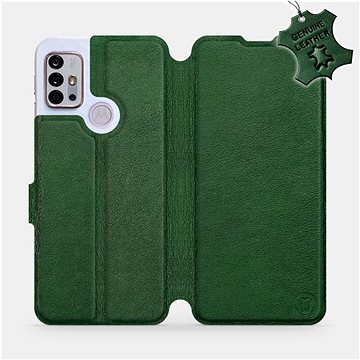 Kožené flip pouzdro na mobil Motorola Moto G10 - Zelené - Green Leather (5903516683888)