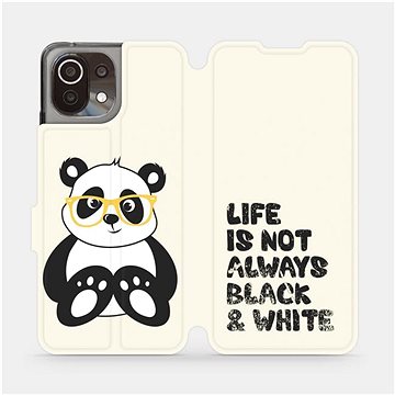 Flipové pouzdro na mobil Xiaomi Mi 11 Lite LTE / 5G - M041S Panda - life is not always black and whi (5903516700325)