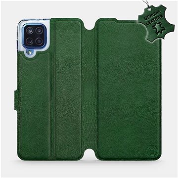 Kožené flip pouzdro na mobil Samsung Galaxy M12 - Zelené - Green Leather (5903516735242)