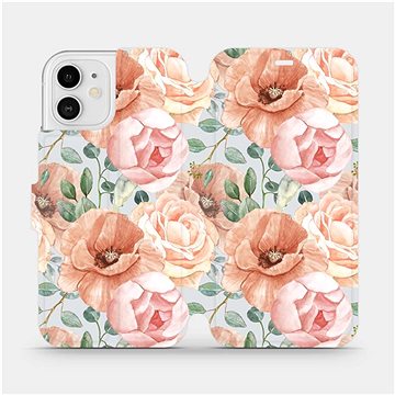 Flip pouzdro na mobil Apple iPhone 12 - MP02S Pastelové květy (5903516755776)