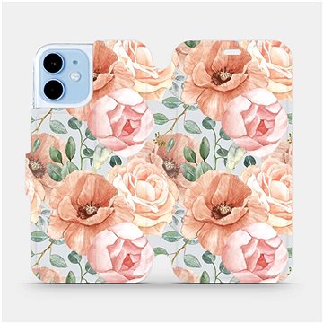 Flip pouzdro na mobil Apple iPhone 12 Mini - MP02S Pastelové květy (5903516755783)