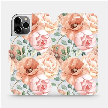 Flip pouzdro na mobil Apple iPhone 12 Pro - MP02S Pastelové květy (5903516755790)