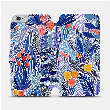 Flip pouzdro na mobil Apple iPhone 6s Plus / iPhone 6 Plus - MP03P Modrá květena (5903516761005)