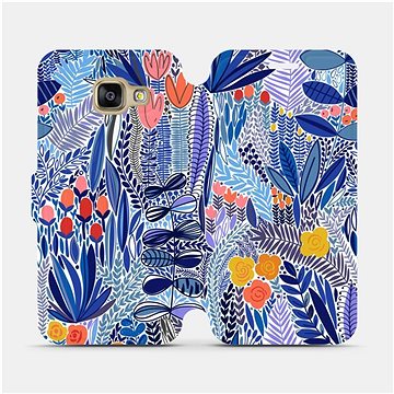 Flip pouzdro na mobil Samsung Galaxy A3 2016 - MP03P Modrá květena (5903516763634)