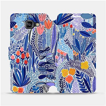 Flip pouzdro na mobil Samsung Galaxy A5 2016 - MP03P Modrá květena (5903516763726)