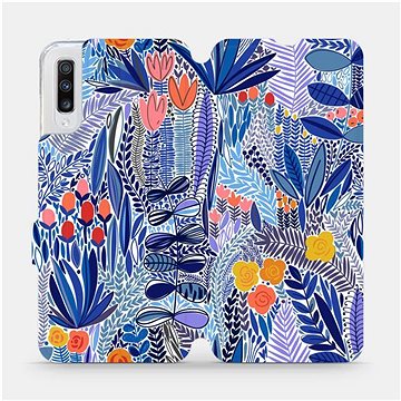 Flip pouzdro na mobil Samsung Galaxy A70 - MP03P Modrá květena (5903516763818)