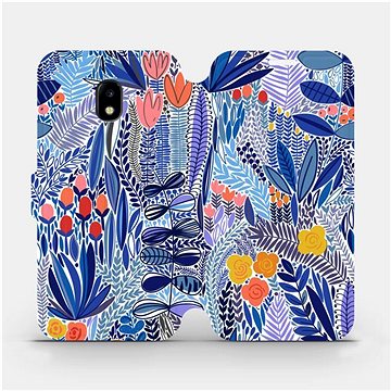 Flip pouzdro na mobil Samsung Galaxy J3 2017 - MP03P Modrá květena (5903516763917)