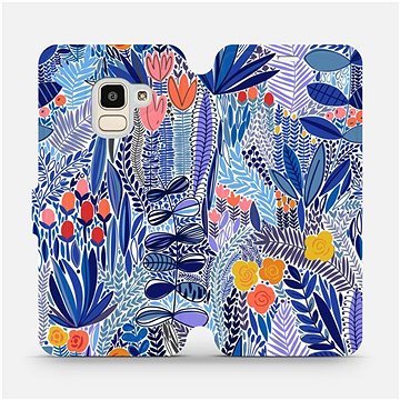 Flip pouzdro na mobil Samsung Galaxy J6 2018 - MP03P Modrá květena (5903516763962)