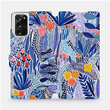 Flip pouzdro na mobil Samsung Galaxy Note 20 - MP03P Modrá květena (5903516764068)