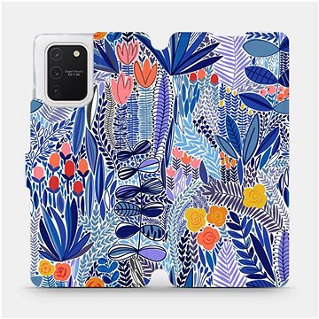 Flip pouzdro na mobil Samsung Galaxy S10 Lite - MP03P Modrá květena (5903516764129)