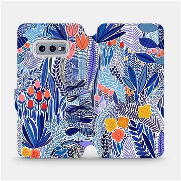 Flip pouzdro na mobil Samsung Galaxy S10e - MP03P Modrá květena (5903516764143)