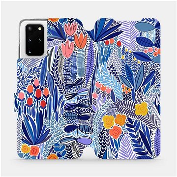Flip pouzdro na mobil Samsung Galaxy S20 Plus - MP03P Modrá květena (5903516764174)