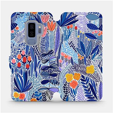 Flip pouzdro na mobil Samsung Galaxy S9 Plus - MP03P Modrá květena (5903516764327)