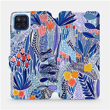 Flip pouzdro na mobil Samsung Galaxy M12 - MP03P Modrá květena (5903516765881)