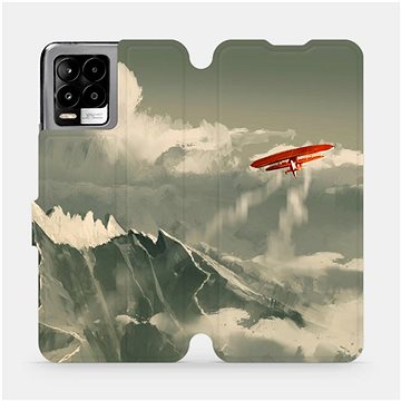 Flip pouzdro na mobil Realme 8 Pro - MA03P Oranžové letadlo v horách (5903516717101)