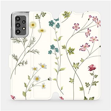 Flip pouzdro na mobil Samsung Galaxy A32 LTE - MD03S Tenké rostlinky s květy (5903516718986)