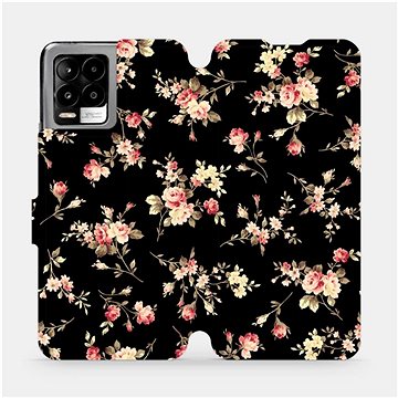 Flip pouzdro na mobil Realme 8 - VD02S Květy na černé (5903516720972)