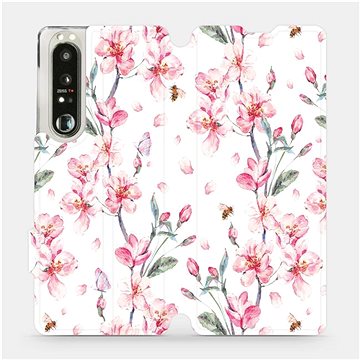 Flip pouzdro na mobil Sony Xperia 1 III - M124S Růžové květy (5903516725687)