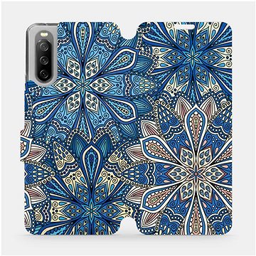 Flip pouzdro na mobil Sony Xperia 10 III - V108P Modré mandala květy (5903516727841)