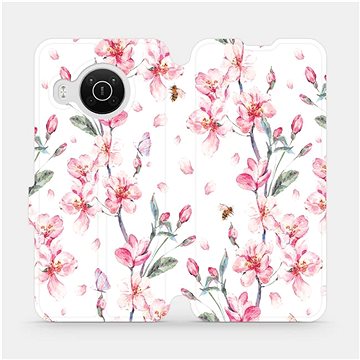 Flip pouzdro na mobil Nokia X20 - M124S Růžové květy (5903516740383)
