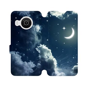 Flip pouzdro na mobil Nokia X20 - V145P Noční obloha s měsícem (5903516740840)