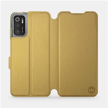 Mobiwear flip pouzdro pro Xiaomi Poco M3 Pro 5G - Gold&Gray (5903516816491)