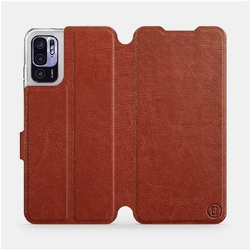 Mobiwear flip pouzdro pro Xiaomi Redmi Note 10 5G - Brown&Gray (5903516822058)
