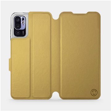 Mobiwear flip pouzdro pro Xiaomi Redmi Note 10 5G - Gold&Gray (5903516822072)