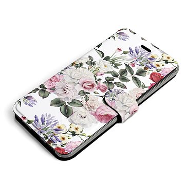 Mobiwear Flip pouzdro pro Samsung Galaxy S22 - MD01S Růže na bílé (5904808018722)