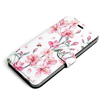 Mobiwear Flip pouzdro pro Samsung Galaxy S22 Plus - M124S Růžové květy (5904808015097)