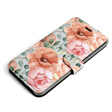 Mobiwear Flip pouzdro pro Samsung Galaxy S22 Plus - MP02S Pastelové květy (5904808016391)