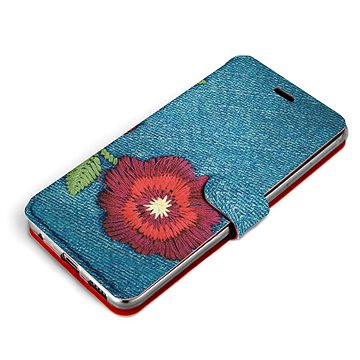 Mobiwear Flip pouzdro pro Motorola Moto G51 5G - MD05P Džínové květy (5903516976881)