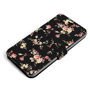 Mobiwear Flip pouzdro pro Xiaomi 12 / Xiaomi 12X - VD02S Květy na černé (5903516998357)