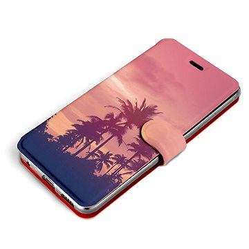 Mobiwear Flip pouzdro pro Xiaomi 12 Pro - M134P Palmy a růžová obloha (5903516999590)
