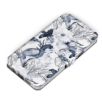 Mobiwear Flip pouzdro pro Huawei Nova 9 - MX09S Modravé květy (5903516927371)