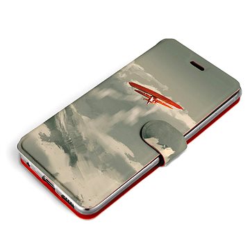 Mobiwear Flip pouzdro pro Nokia G50 5G - MA03P Oranžové letadlo v horách (5903516894888)