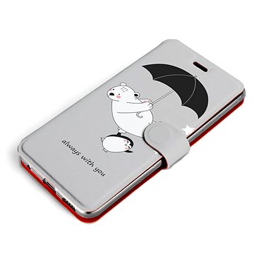 Mobiwear Flip pouzdro pro Xiaomi Redmi 10 - MH08P Méďa a tučňák (5903516893843)