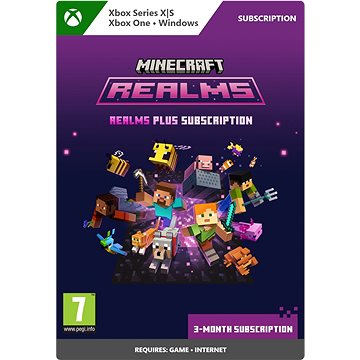 Minecraft Realms Plus 3-Month Subscription - Xbox / Windows Digital (7LM-00049)