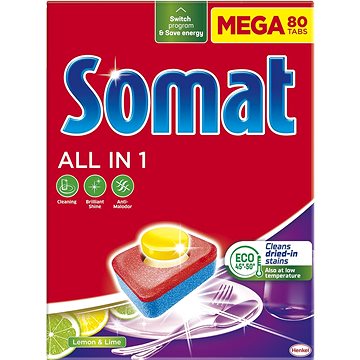 SOMAT All-in-1 Lemon & Lime 80 ks (9000101347937)
