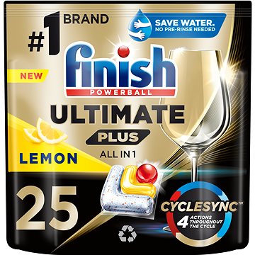 Finish Ultimate Plus All in 1 Lemon, 25 ks (5908252011308)