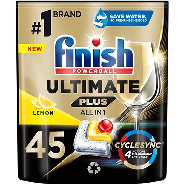 Finish Ultimate Plus All in 1 Lemon, 45 ks (5908252010998)
