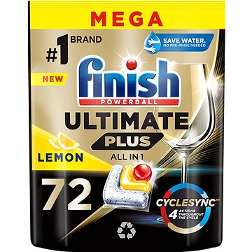 Finish Ultimate Plus All in 1 Lemon, 72 ks (5999109582430)