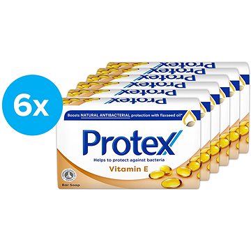 PROTEX Vitamin E s přirozenou antibakteriální ochranou 6 × 90 g (8693495046558)
