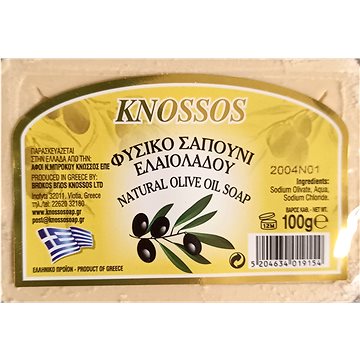 KNOSSOS Řecké olivové mýdlo přírodní bílé 100 g (5204634019154)