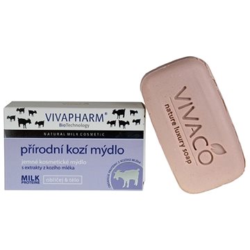 VIVACO Vivapharm Přírodní jemné kosmetické mýdlo s extrakty z kozího mléka 100 g (8595635201943)