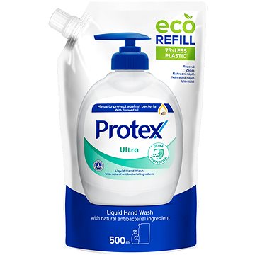 PROTEX Ultra tekuté mýdlo s přirozenou antibakteriální ochranou náhradní náplň 500 ml (8718951496880)
