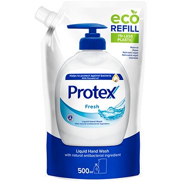PROTEX Fresh tekuté mýdlo s přirozenou antibakteriální ochranou náhradní náplň 500 ml (8718951496910)