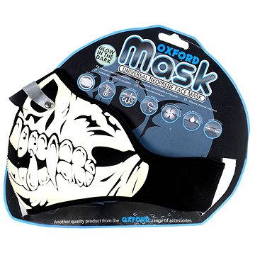 OXFORD maska Glow Skull, (fluorescenční potisk) (M167-29)