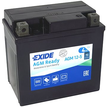 EXIDE BIKE Factory Sealed 4Ah, 12V, AGM12-5 (YTX5L-BS) (AGM12-5)